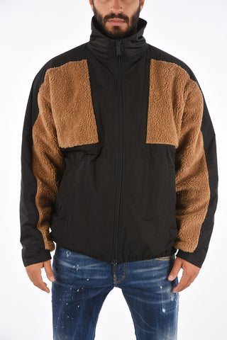 Padded Jacket with Faux Fur Details
