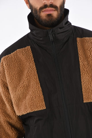 Padded Jacket with Faux Fur Details