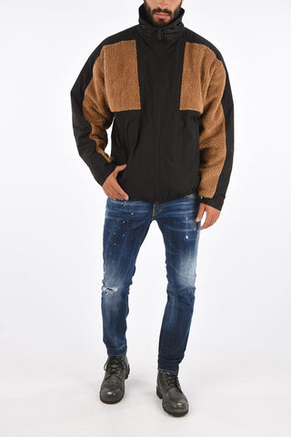 Padded Jacket with Faux Fur Details