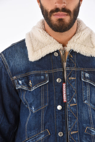 Jean Jacket with Shearling Details