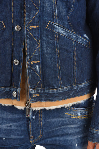 Jean Jacket with Shearling Details