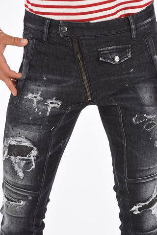 Jeans Slim Fit TWINKY BIKER Effetto Distressed
