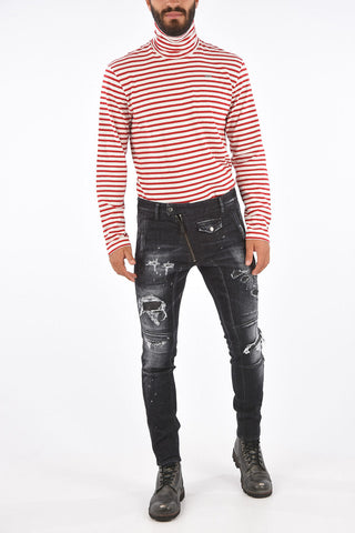 Jeans Slim Fit TWINKY BIKER Effetto Distressed