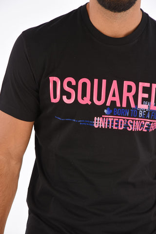 Cool Fit T-shirt BORN TO BE A FIGHTER with Fluo Print