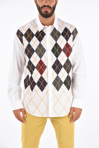 Argyle Spread Collar Shirt