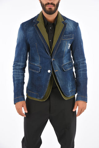 Blazer in Denim Doppio Tessuto
