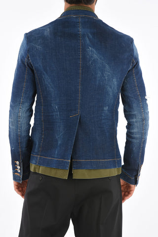 Blazer in Denim Doppio Tessuto