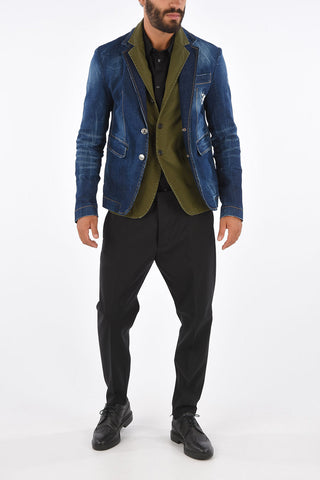 Blazer in Denim Doppio Tessuto
