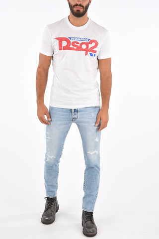 T-shirt COOL FIT with Distressed Print