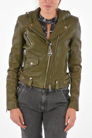 Leather Jacket L-SINYA-A with Studs 