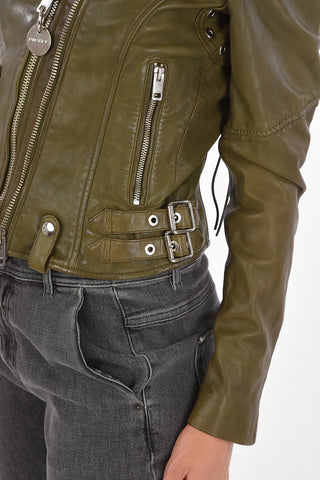 Leather Jacket L-SINYA-A with Studs 