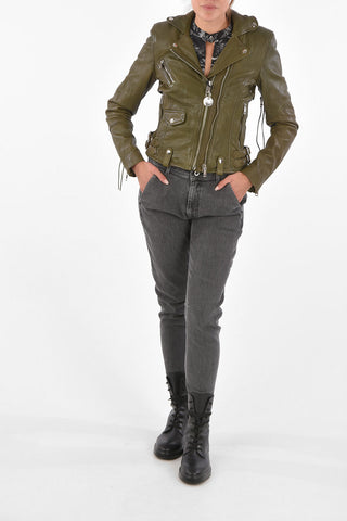 Leather Jacket L-SINYA-A with Studs 