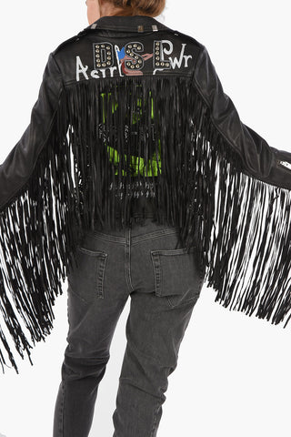 Leather L-HELGAT Jacket with Fringes