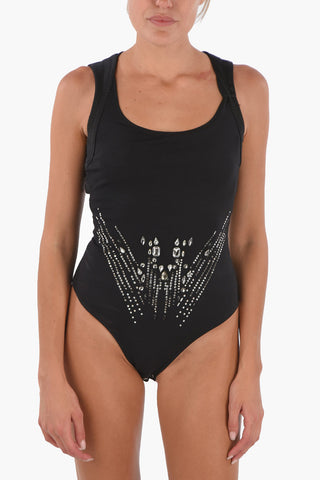 BLACK GOLD T-TICHAIK Top with Jewel Details