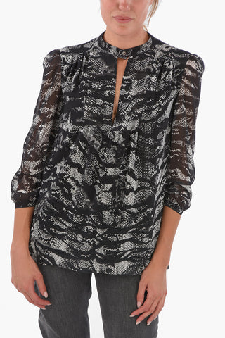 BLACK GOLD Blusa CELISBERG-P con stampa serpente
