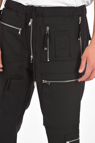 BLACK GOLD wool blend P-RUS-ZIP Cargo Pants