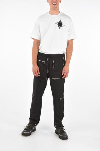 BLACK GOLD wool blend P-RUS-ZIP Cargo Pants
