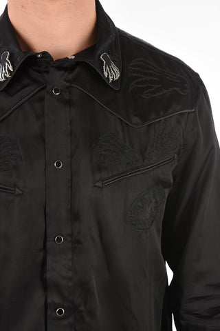 BLACK GOLD embroidered S-VEL Shirt with pins