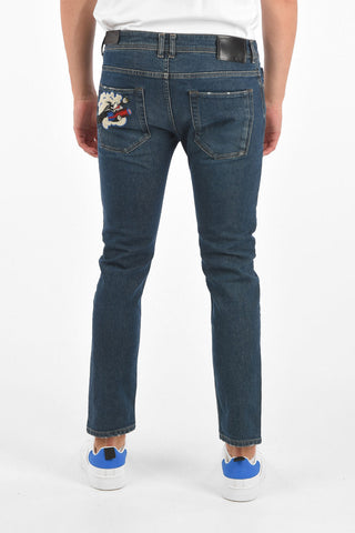 BLACK GOLD Jeans TYPE-2814 in Denim Stretch con Toppe 17cm