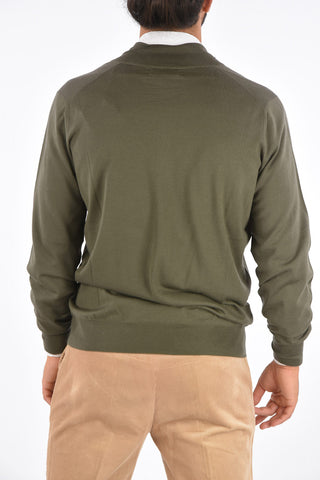 Virgin Wool and Cashmere Full Zipped Cardigan