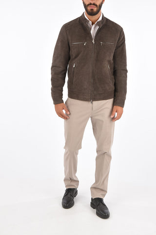 Giubbotto Biker in Suede