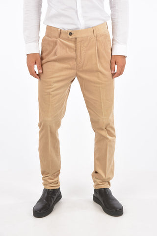 Single Pleat Corduroys