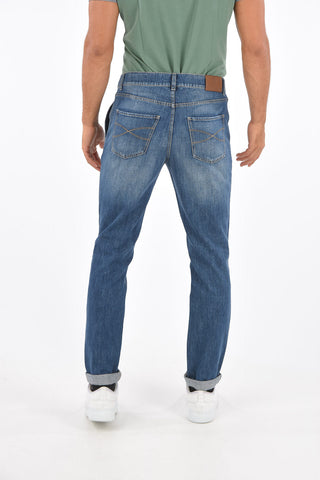 Jeans Classic Fit con Orlo con Risvolto 17 Cm