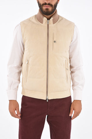 Suede Padded Vest