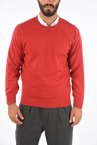 Virgin Wool and Cashmere Crew-Neck Sweater