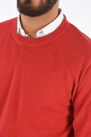 Virgin Wool and Cashmere Crew-Neck Sweater