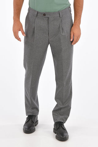 Pinstripe LEISURE FIT Wool Pants