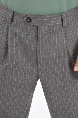 Pinstripe LEISURE FIT Wool Pants