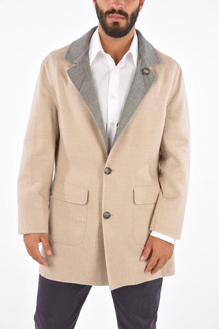 Cappotto Reversibile in Cashmere e Seta