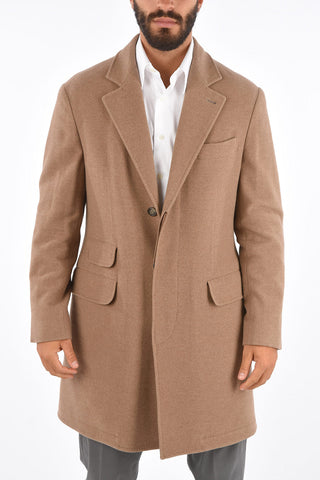 Cappotto 3 Bottoni in Lana e Cashmere