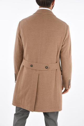 Cappotto 3 Bottoni in Lana e Cashmere