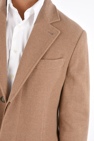 Cappotto 3 Bottoni in Lana e Cashmere