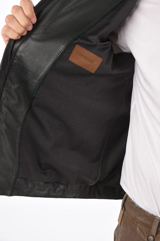 Quilted Leather Down Jacket 
