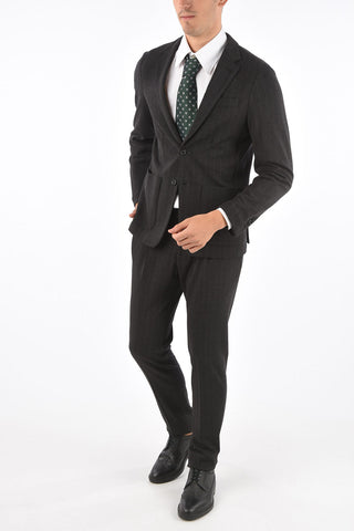 Virgin Wool Pencil Striped Unlined Suit