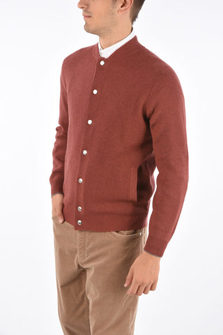 Ribbed Snap Button Cardigan