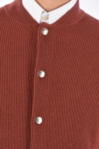 Ribbed Snap Button Cardigan