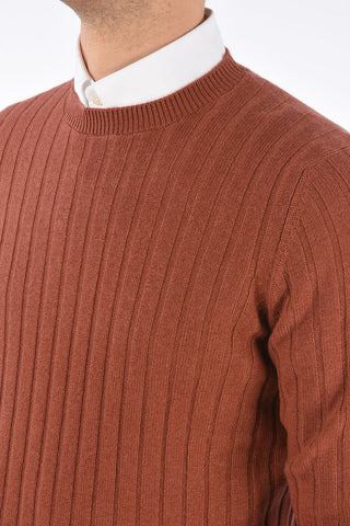 Maglia Girocollo in Casmere  a Costine
