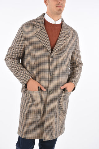 Cappotto Pied de Poulé in Lana e Cashmere