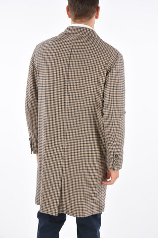 Cappotto Pied de Poulé in Lana e Cashmere