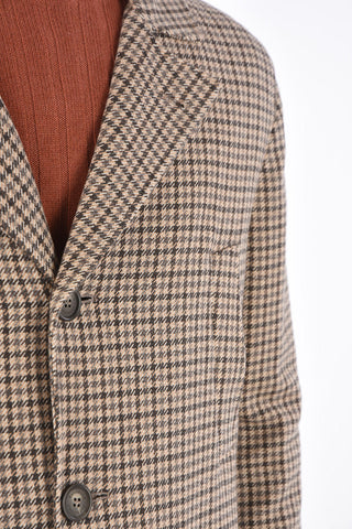 Cappotto Pied de Poulé in Lana e Cashmere