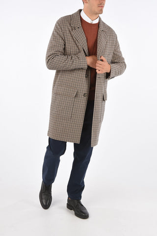 Cappotto Pied de Poulé in Lana e Cashmere