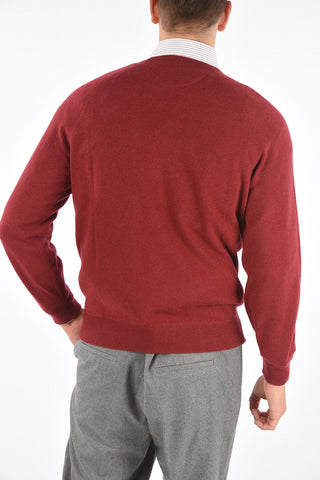Virgin Wool and Cashmere Crew-Neck Sweater