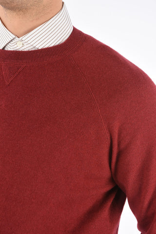 Virgin Wool and Cashmere Crew-Neck Sweater
