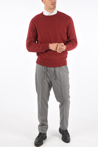 Virgin Wool and Cashmere Crew-Neck Sweater