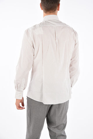 Striped Slim Fit Spread Collar Shirt