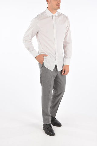 Striped Slim Fit Spread Collar Shirt
